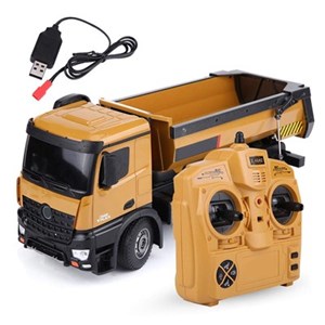 اسباب بازی ماشین کنترلی شارژی کامیون راه سازی حرفه ای هوینا مدل Huina Dump Truck 1573 مقیاس 1:14_اسباب بازی ماشین کنترلی