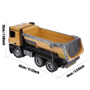 اسباب بازی ماشین کنترلی شارژی کامیون راه سازی حرفه ای هوینا مدل Huina Dump Truck 1573 مقیاس 1:14_اسباب بازی ماشین کنترلی