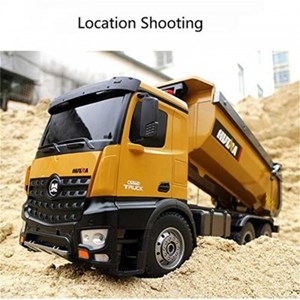 اسباب بازی ماشین کنترلی شارژی کامیون راه سازی حرفه ای هوینا مدل Huina Dump Truck 1573 مقیاس 1:14_اسباب بازی ماشین کنترلی