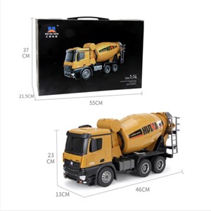 اسباب بازی ماشین کنترلی شارژی کامیون میکسر بتن حرفه ای هوینا مدل Huina Mixer Truck 1574
