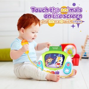 اسباب بازی نوزادی میکروفون موزیکال ضبط صدا هولی تویز مدل 3138 Hola Toys Karaoke Jukebox with Microphone for Kids _اسباب بازی موسیقی