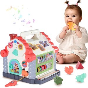 اسباب بازی نوزادی موزیکال کلبه شادی هولی تویز مدل 739 Hola Toys House Activity Cube _اسباب بازی نوزادی