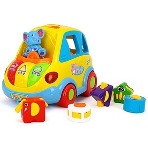 اسباب بازی موزیکال ماشین فیلی هولی تویز مدل 896 Hola Toys Learning Educational Toys Cartoon Car Funny Kid Bus Game Matching Game _اسباب بازی نوزادی