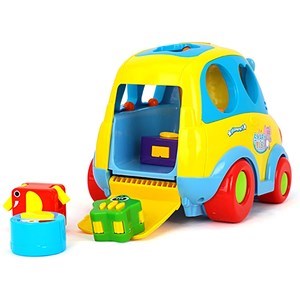 اسباب بازی موزیکال ماشین فیلی هولی تویز مدل 896 Hola Toys Learning Educational Toys Cartoon Car Funny Kid Bus Game Matching Game _اسباب بازی نوزادی