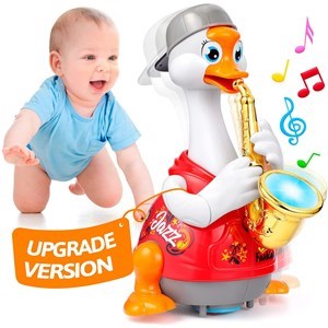 اسباب بازی نوزادی غاز ساکسیفون زن موزیکال هولی تویز مدل 6111 Hola Toys Baby Toys Saxophone Goose _اسباب بازی نوزادی