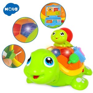اسباب بازی نوزادی موزیکال لاکپشت مادر و فرزند هولی تویز مدل 868 Hola Toys Parent-Child Tortoise Interactive Toy _اسباب بازی نوزادی