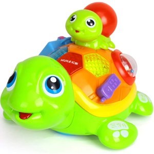 اسباب بازی نوزادی موزیکال لاکپشت مادر و فرزند هولی تویز مدل 868 Hola Toys Parent-Child Tortoise Interactive Toy _اسباب بازی نوزادی