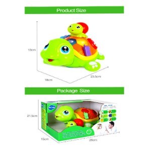 اسباب بازی نوزادی موزیکال لاکپشت مادر و فرزند هولی تویز مدل 868 Hola Toys Parent-Child Tortoise Interactive Toy _اسباب بازی نوزادی