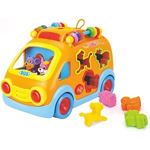 اسباب بازی نوزادی موزیکال اتوبوس شادی هولی تویز مدل 988 Hola Toys Activity Shape Sorting Bus _اسباب بازی نوزادی