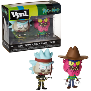 اسباب بازی اکشن فیگور دو تایی 9 سانتی فانکو پاپ ریک و تری ترسناک مدل Funko POP - Vynl - Animation - Rick and Morty - Seal Team Rick Scary Terry _اسباب بازی اکشن فیگور