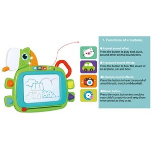 اسباب بازی نوزادی تخته سفید مگنتی موزیکال و چراغدار هولی تویز مدل 3131 Hola Toys EastSun Magnetic Drawing Board _اسباب بازی نوزادی