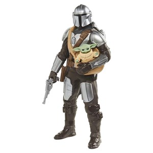 اسباب بازی اکشن فیگور 30 سانتی مندلورین به همراه بیبی یودا مدل Hasbro - Star Wars - Galactic Action - The Mandalorian and Grogu Interactive Electronic 12-Inch-Scale Figures _اسباب بازی اکشن فیگور