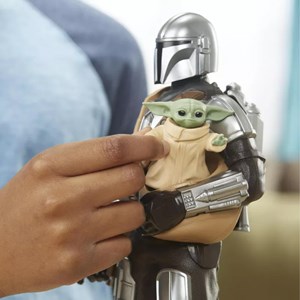 اسباب بازی اکشن فیگور 30 سانتی مندلورین به همراه بیبی یودا مدل Hasbro - Star Wars - Galactic Action - The Mandalorian and Grogu Interactive Electronic 12-Inch-Scale Figures _اسباب بازی اکشن فیگور