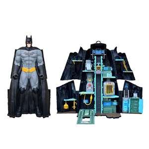 اسباب بازی اکشن فیگور غار مخفی 2 در 1 بتمن مدل Spin Master - DC Comics - Bat Tech Batcave, Giant Transforming Playset with Exclusive Batman Figure and Accessories _اسباب بازی اکشن فیگور