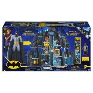 اسباب بازی اکشن فیگور غار مخفی 2 در 1 بتمن مدل Spin Master - DC Comics - Bat Tech Batcave, Giant Transforming Playset with Exclusive Batman Figure and Accessories _اسباب بازی اکشن فیگور