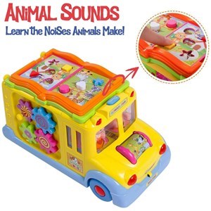اسباب بازی موزیکال اتوبوس مدرسه هولی تویز مدل 796 Hola Toys Children Electric Bus Music Car _اسباب بازی نوزادی