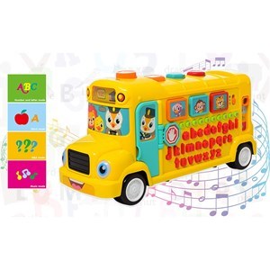 اسباب بازی نوزادی موزیکال اتوبوس بزرگ مدرسه هولی تویز مدل 3126 Hola Toys Musical School Bus _اسباب بازی نوزادی