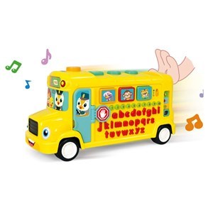 اسباب بازی نوزادی موزیکال اتوبوس بزرگ مدرسه هولی تویز مدل 3126 Hola Toys Musical School Bus _اسباب بازی نوزادی