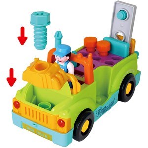 اسباب بازی ماشین ابزار موزیکال و چراغدار هولی تویز مدل 6109 Hola Toys Little Mechanic Tool Truck with Light and Music _اسباب بازی نوزادی