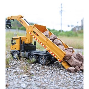 اسباب بازی ماشین کنترلی شارژی کامیون حرفه ای هوینا مدل 1575 HUINA Rc Timber Grab Truck Dumpe مقیاس 1:14_اسباب بازی ماشین کنترلی