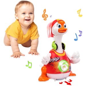 اسباب بازی نوزادی غاز موزیکال هولی تویز نارنجی مدل 828 Hola Toys Musical Dancing Goose _اسباب بازی نوزادی