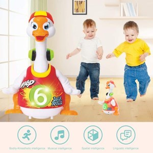 اسباب بازی نوزادی غاز موزیکال هولی تویز نارنجی مدل 828 Hola Toys Musical Dancing Goose _اسباب بازی نوزادی