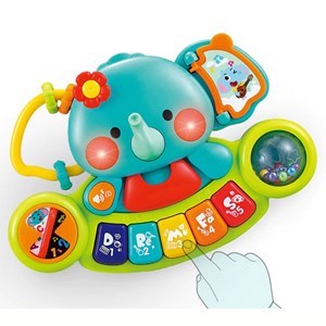 اسباب بازی پیانو فیلی موزیکال هولی تویز مدل 3135 Hola Toys Elephant Keyboard _اسباب بازی نوزادی
