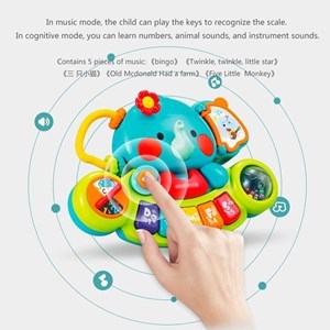 اسباب بازی پیانو فیلی موزیکال هولی تویز مدل 3135 Hola Toys Elephant Keyboard _اسباب بازی نوزادی
