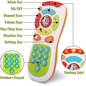 اسباب بازی نوزادی موزیکال ریموت کنترل آموزشی هولی تویز مدل 3113 Hola Toys music toy remote control _اسباب بازی نوزادی