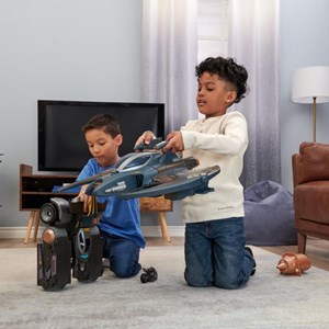 اسباب بازی ست جنگی 4 در 1 نگهبان 76 سانتی شهر گاتهام بتمن مدل DC Comics - Batman Gotham City Guardian Playset - 4 in 1 Transformation_اسباب بازی ربات