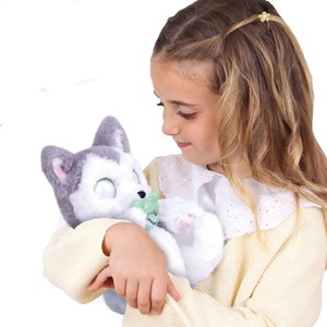 عروسک رباتیک فلوی هاپو خوابالو هاسکی مدل IMC Toys - Baby Paws - Sleeping Puppies_عروسک رباتیک