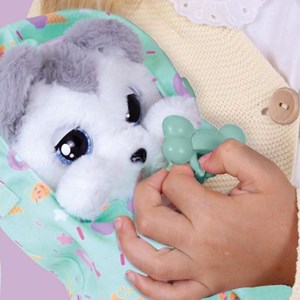 عروسک رباتیک فلوی هاپو خوابالو هاسکی مدل IMC Toys - Baby Paws - Sleeping Puppies_عروسک رباتیک