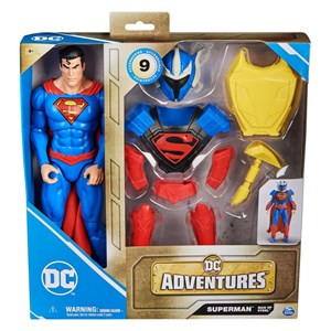 اسباب بازی اکشن فیگور 30 سانتی سوپرمن به همراه اکسسوری مدل Spin Master - DC Comics - Adventures - Superman Man of Steel -Action Figures with 9 Armor Accessories _اسباب بازی اکشن فیگور