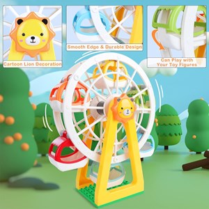 اسباب بازی لگو دوپلو دو حالته شهربازی و چرخ و فلک 182 قطعه مدل LXA919 _اسباب بازی لگو