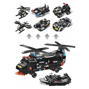 اسباب بازی لگو تکنیک هلیکوپتر نظامی 766 قطعه 6 در 1 مدل SWAT 6749 _اسباب بازی لگو