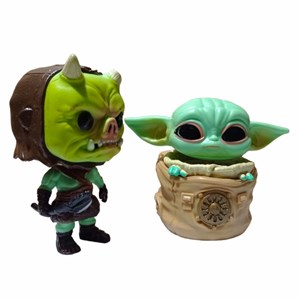 اسباب بازی اکشن فیگور بیبی یودا طرح فانکو پاپ مجموعه 6 عددی _اسباب بازی اکشن فیگور