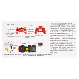 اسباب بازی ماشین کنترلی مرسدس بنز آتشنشانی آب پاش دبل ای مدل 003-527 Double EE مقیاس 1:20_اسباب بازی ماشین کنترلی