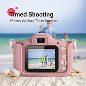 دوربین عکاسی و فیلمبرداری دیجیتال کودک ۱2 مگاپیکسل صورتی مدل AX6065 Kids Camera Digital_اسباب بازی اکسسوری
