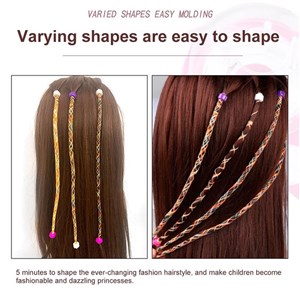 ست اسباب بازی لوازم آرایشی دستگاه بافت مو همراه با نخ رنگی و مهره _اسباب بازی اکسسوری