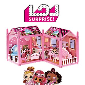 اسباب بازی خانه عروسکی ال او ال سورپرایزی 65 قطعه LOL surprise house _اسباب بازی لوازم خانگی