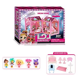 اسباب بازی خانه عروسکی ال او ال سورپرایزی 65 قطعه LOL surprise house _اسباب بازی لوازم خانگی