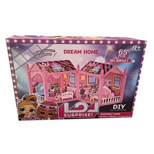 اسباب بازی خانه عروسکی ال او ال سورپرایزی 65 قطعه LOL surprise house _اسباب بازی لوازم خانگی