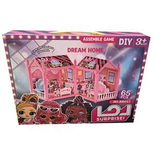 اسباب بازی خانه عروسکی ال او ال سورپرایزی 65 قطعه LOL surprise house _اسباب بازی لوازم خانگی