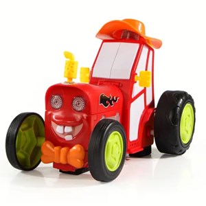 اسباب بازی ماشین کنترلی تراکتور دیوانه شارژی چراغدار _اسباب بازی ماشین کنترلی