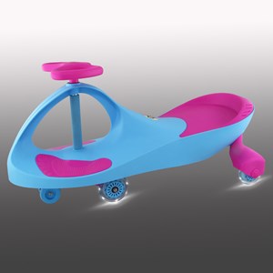 سه چرخه لوپ کار چرخ ژله ای چراغدار آبی سرخابی LOOPCAR _اسباب بازی دوچرخه