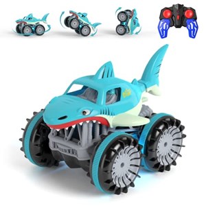 اسباب بازی ماشین کنترلی کوسه هیولای آب و خاک مدل 313-989 Amphibious Remote Control Car_اسباب بازی ماشین کنترلی