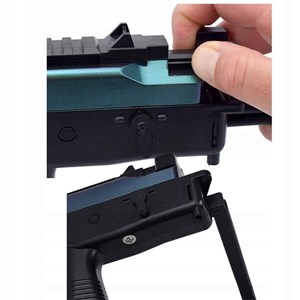 اسباب بازی تفنگ شارژی تیر ژله ای لیزردار مدل MP9 _اسباب بازی تفنگ