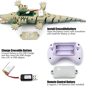 اسباب بازی ربات کروکودیل کنترلی شارژی SWIM CROCODILE Remote Control_اسباب بازی ربات