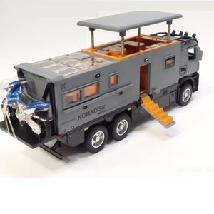 اسباب بازی ماشین کامیون کمپر مرسدس بنز خاکستری مقیاس 1:24 BENZ NOMADISN_اسباب بازی ماشین