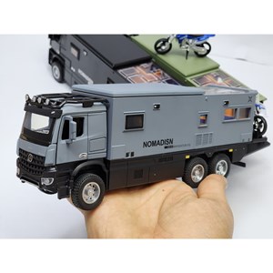 اسباب بازی ماشین کامیون کمپر مرسدس بنز خاکستری مقیاس 1:24 BENZ NOMADISN_اسباب بازی ماشین
